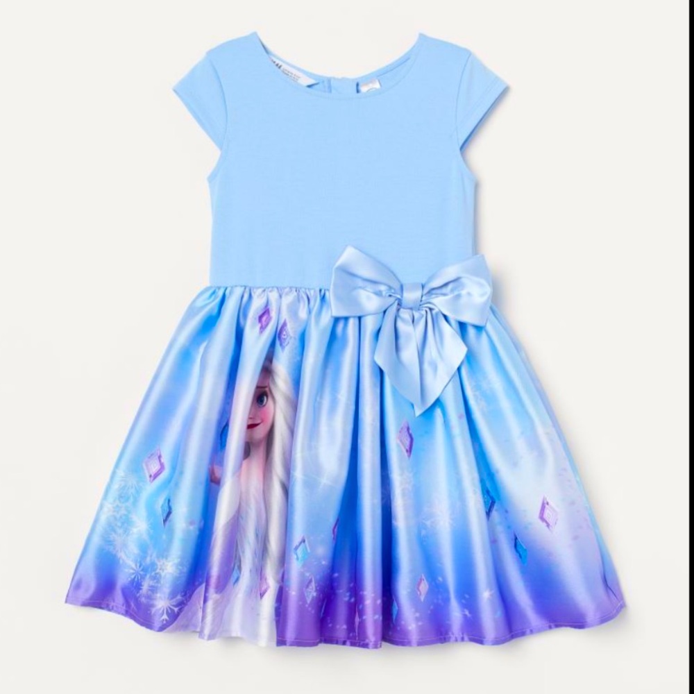 H&M Disney Frozen bow detail dress, size 8/10